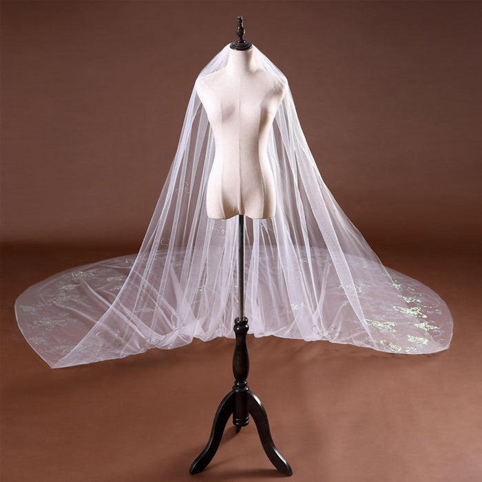 Bridal Wedding Long Head Veil - Rosymae