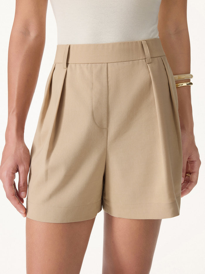 OGLmove Lyocell-Linen Tailored Shorts with Pockets