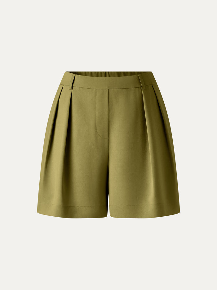 OGLmove Lyocell-Linen Tailored Shorts with Pockets