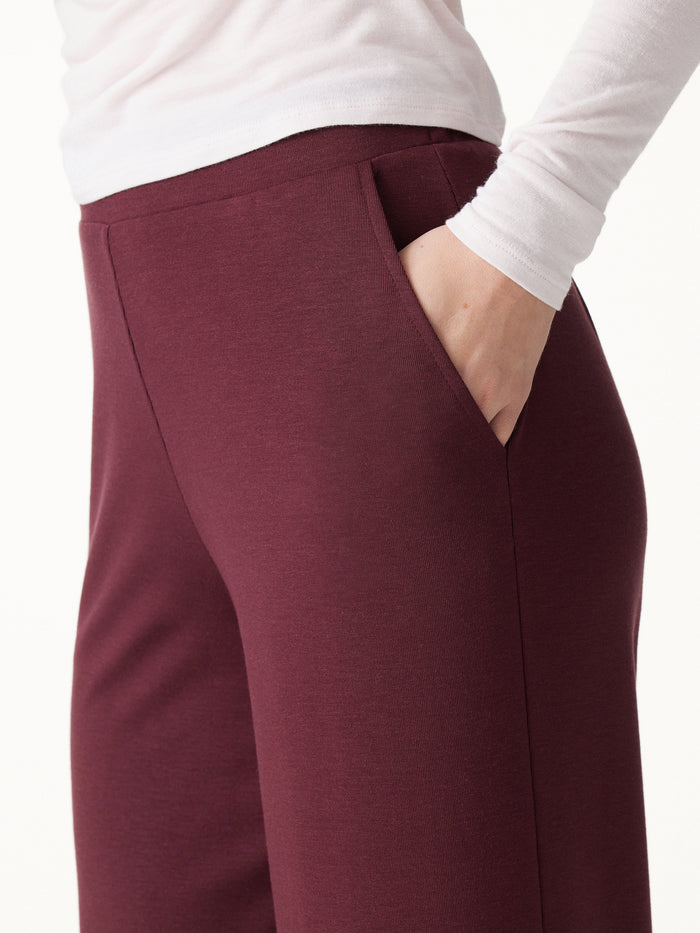 OGLmove Lyocell Wool Mid Rise Wide Leg Pull-on Pant with Pockets
