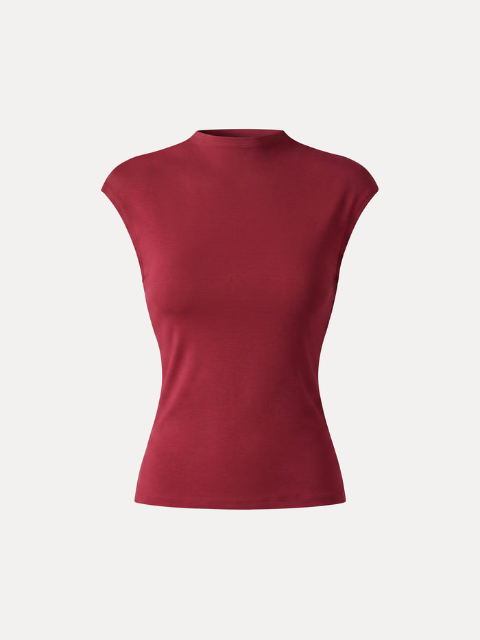 OGLmove Lyocell-Wool Mock Neck Sleeveless Top