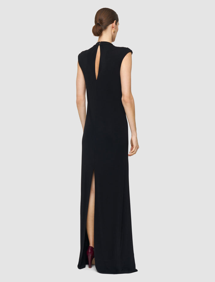 Black Maison Fluid Jersey Dress - Joseph