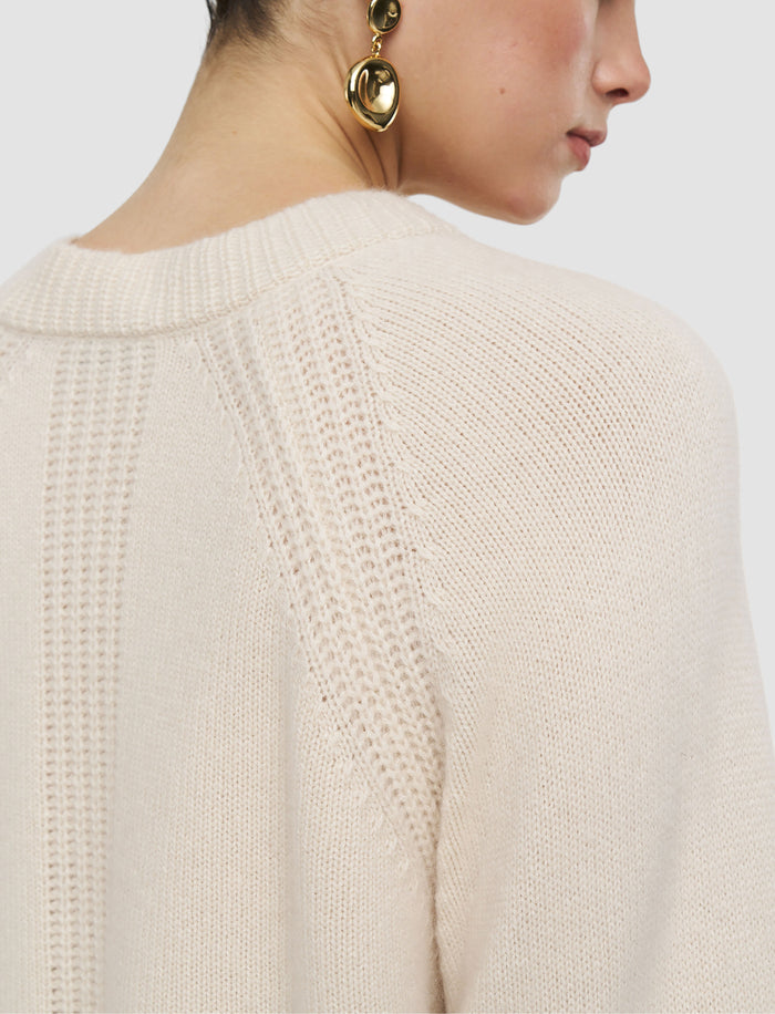 White Maple Pure Cashmere Jumper - Joseph