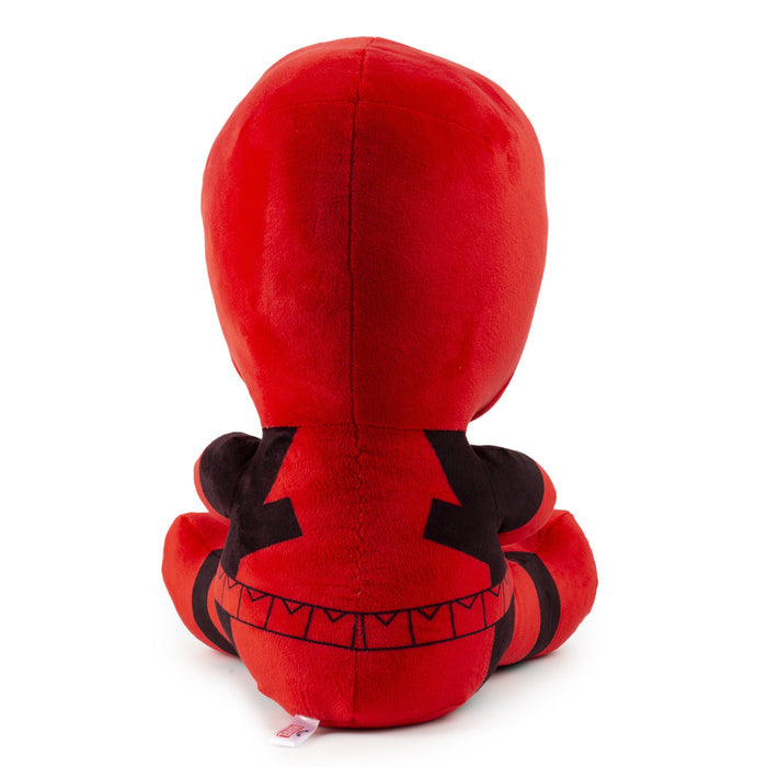 Marvel Deadpool riding a unicorn HugMe vibrating plush, soft Marvel plush toy featuring Deadpool and a colorful unicorn.