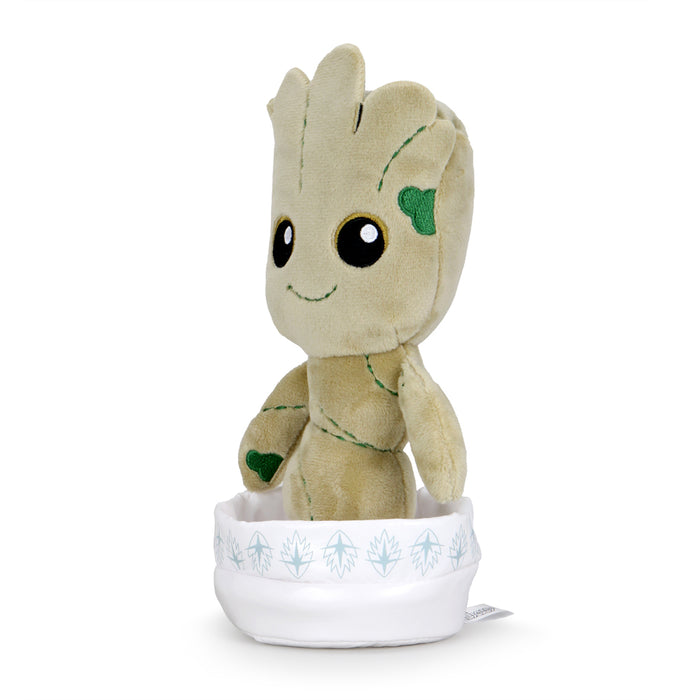 Marvel Baby Groot plush from Guardians of the Galaxy, 8-inch potted Phunny plush toy with soft, detailed plush fabric.