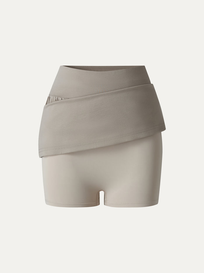 OGLmove Matte Smooth Gathered A-Line Skort