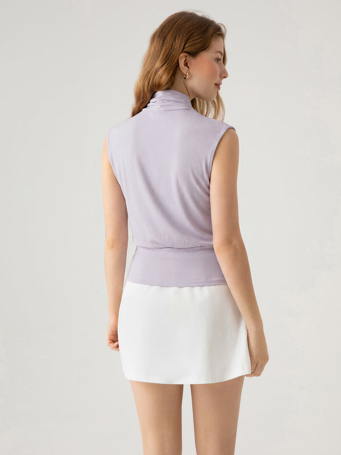 OGLmove Matte Smooth Smooth Surplice Sleeveless Top