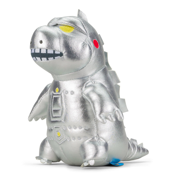 MechaGodzilla Phunny Plush by Kidrobot featuring a detailed, soft plush of the iconic Godzilla villain with sharp details and vibrant colors.