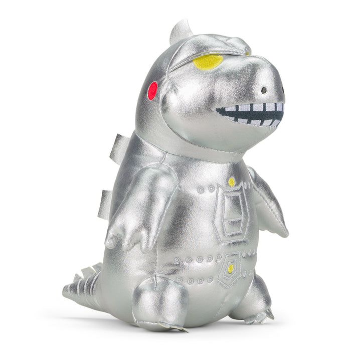 MechaGodzilla Phunny plush toy by Kidrobot featuring a detailed, soft plush figure of the iconic monster from the Godzilla series.