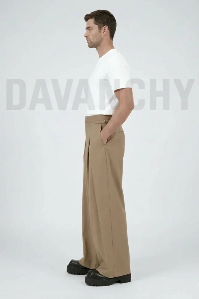 Men Loose Fit Wide Leg Trouser-Side