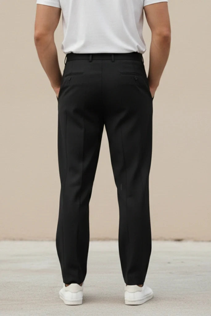 Modern Black Trouser for Men-Back