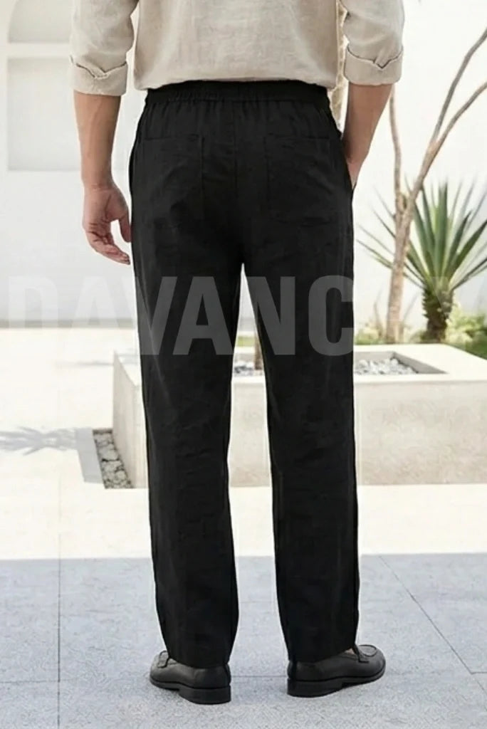 Black Casual Pant for Men-Back