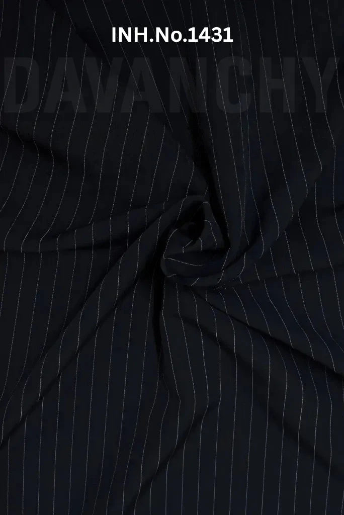 Pinstripe_Black_4_Way_Stretch_Fabric_INH.No._1431