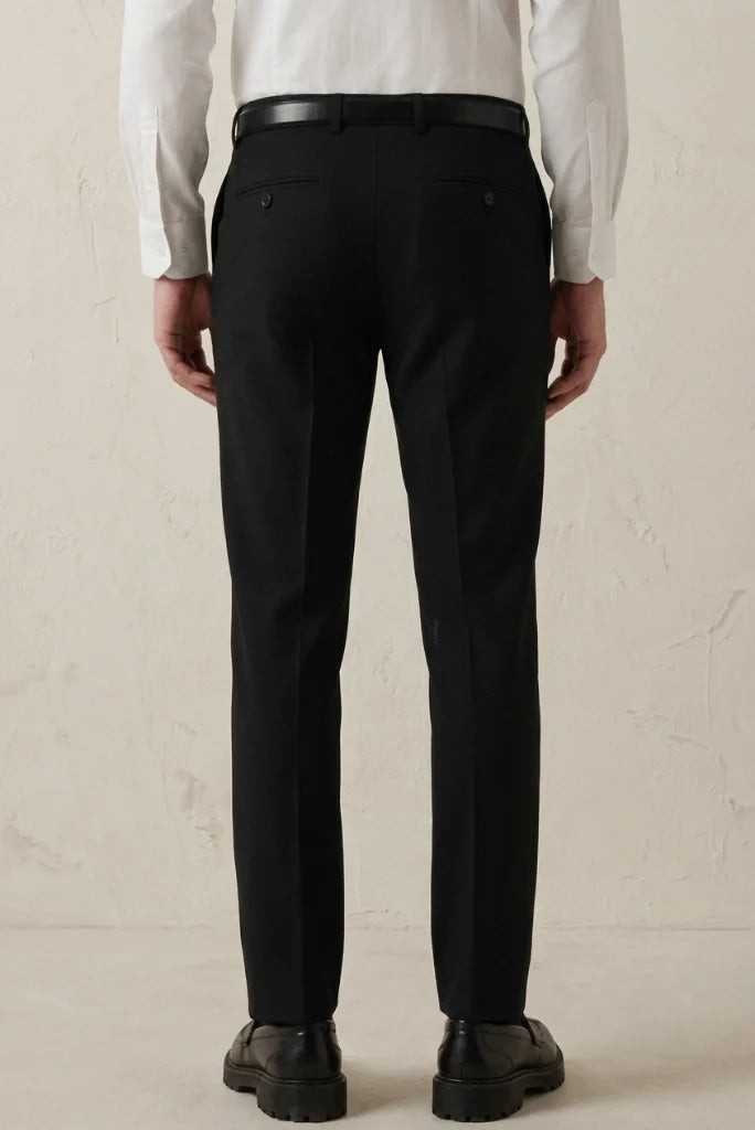 Premium Black Office Pant for Men-Back