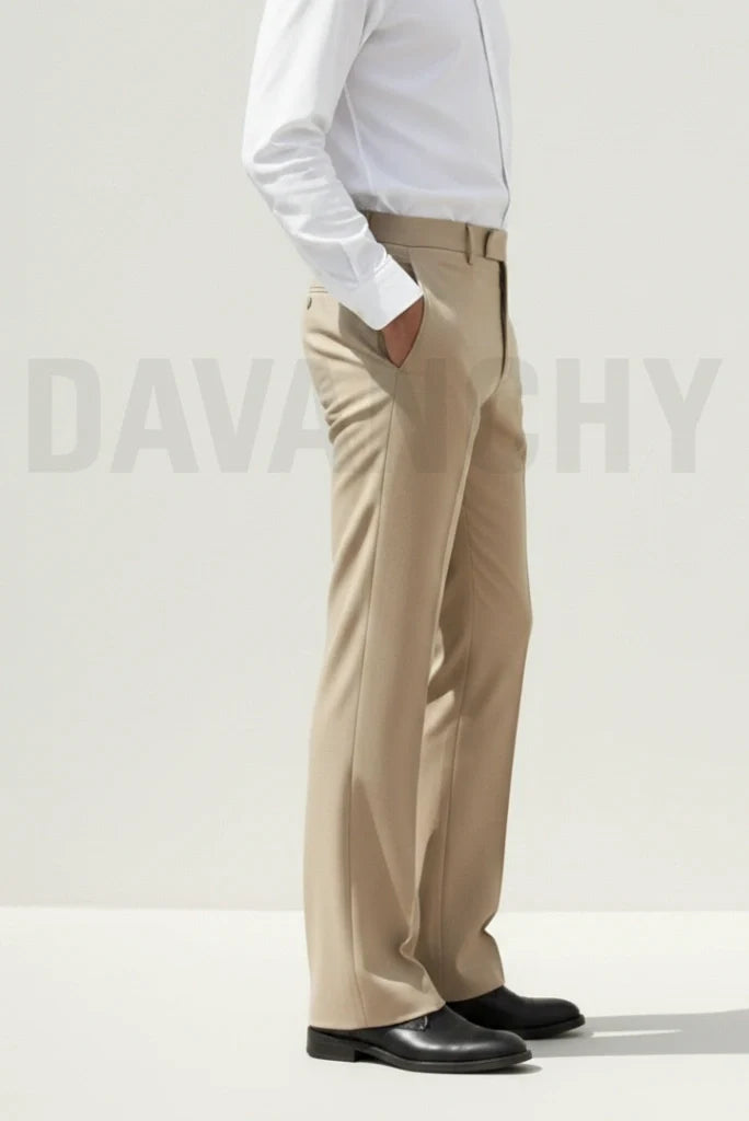 Men Premium Cream Formal trouser for Men-Side