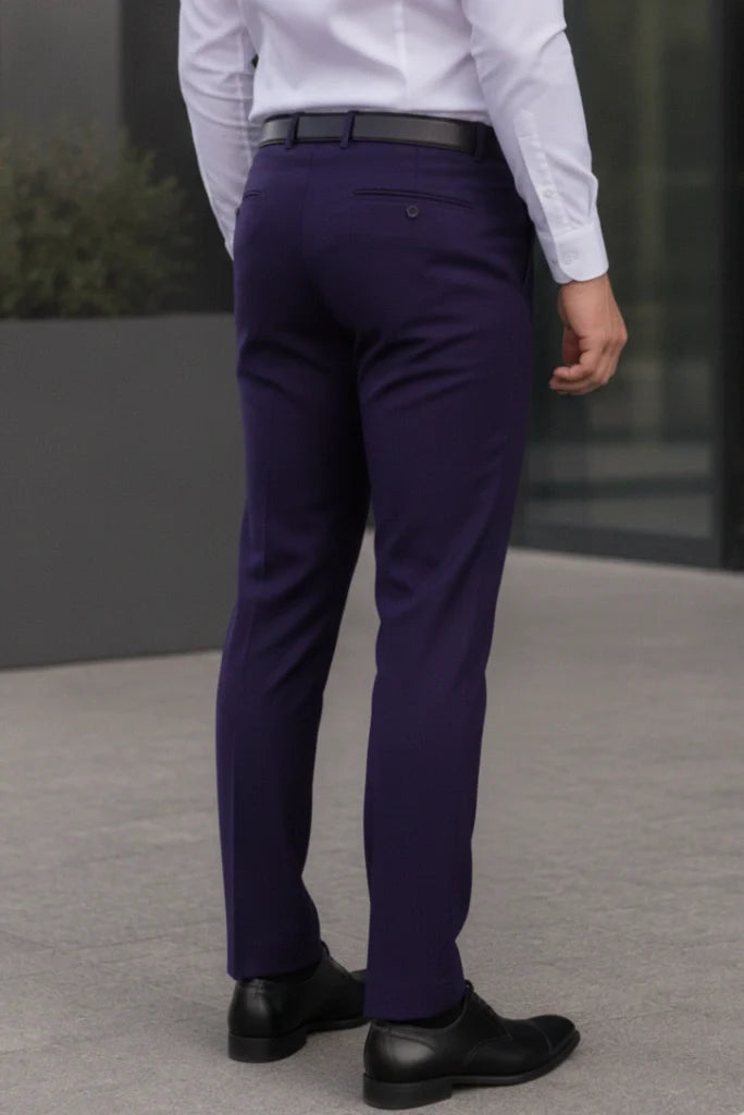 Elegant Purple Dress Pant-Back