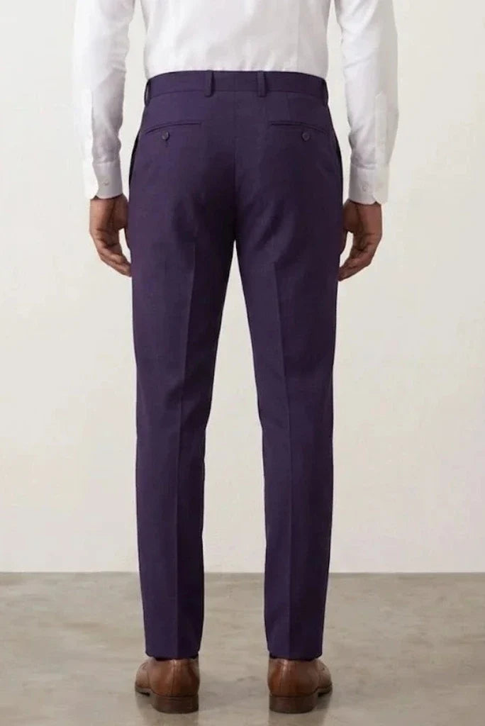 Back Side View Purple Pant For Him