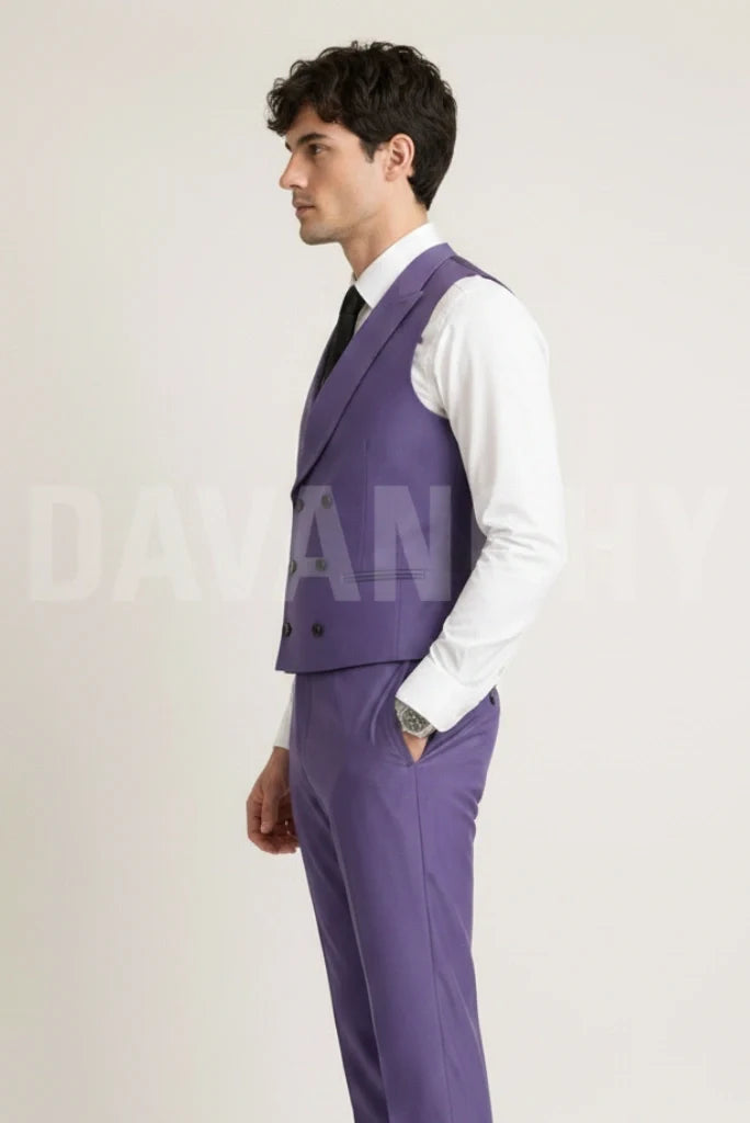 Lavender Best Formal Wear Set for Men-Side