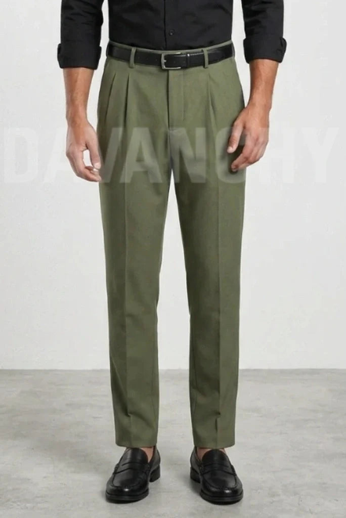Stylish Sage Green Trouser-Front