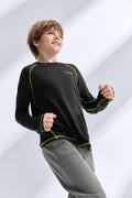 Long Sleeve Sport Tee **Charcoal Black**