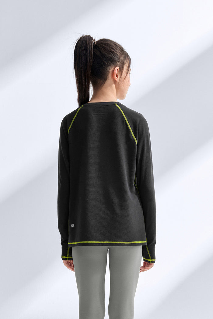 Long Sleeve Sport Tee **Charcoal Black**