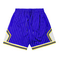 Mesh Basketball Shorts - Blue / Yellow / White Stripe