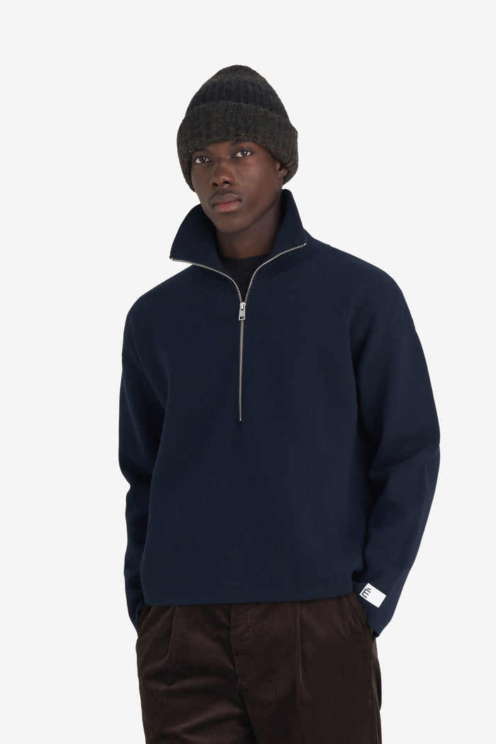 ETUDES STUDIO MILANO HALF ZIP NAVY 2