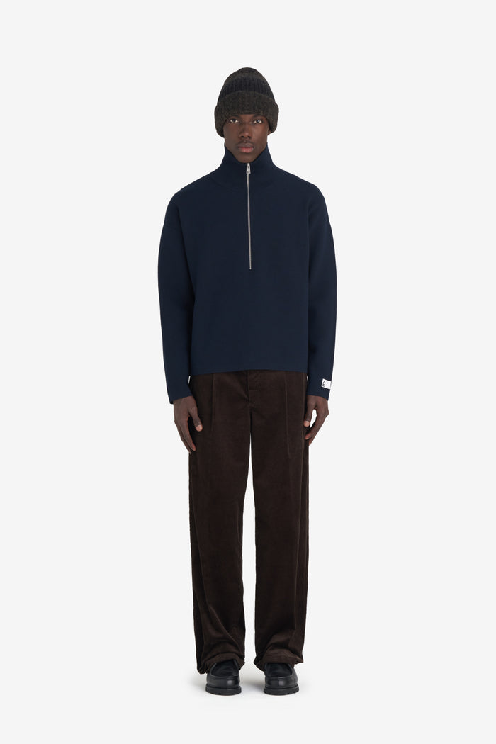 ETUDES STUDIO MILANO HALF ZIP NAVY 3