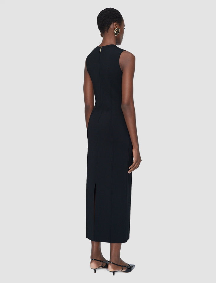 Black Mille Compact Milano Knit Dress - Joseph