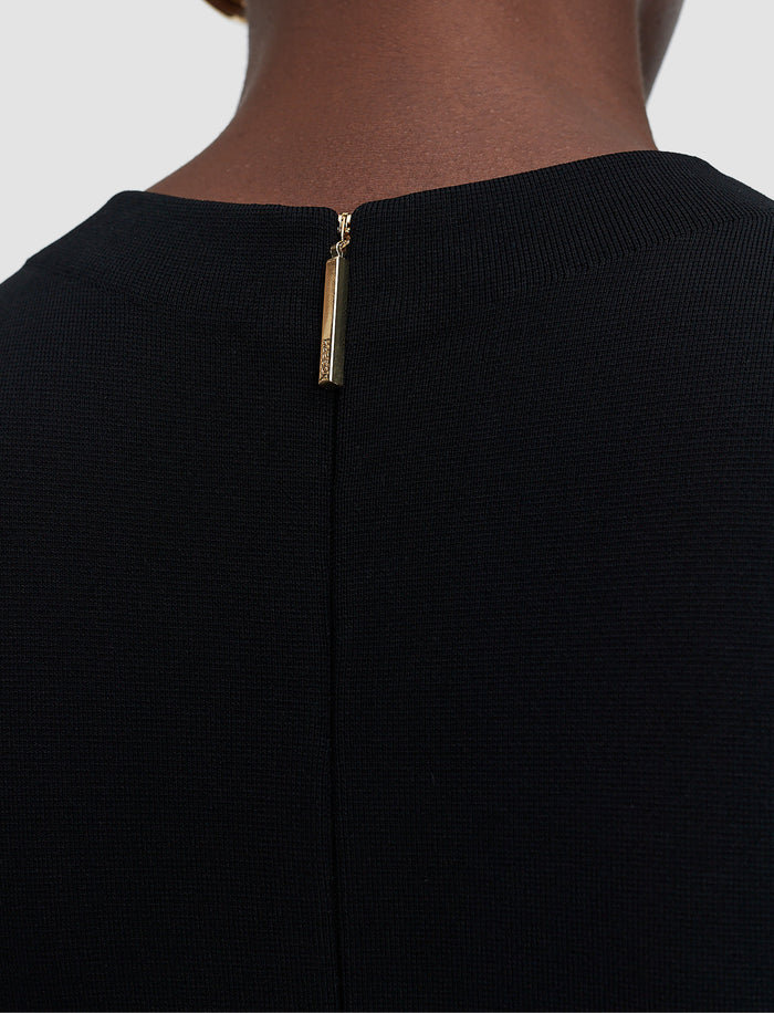 Black Mille Compact Milano Knit Dress - Joseph