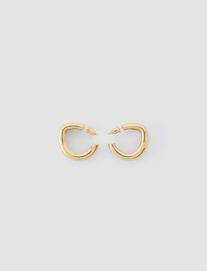 Mini Bean Hoop Earrings