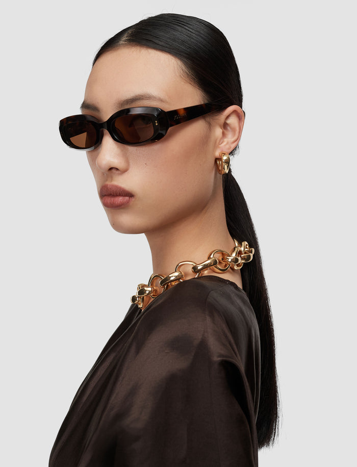 Gold Mini Bean Hoop Earrings - Joseph
