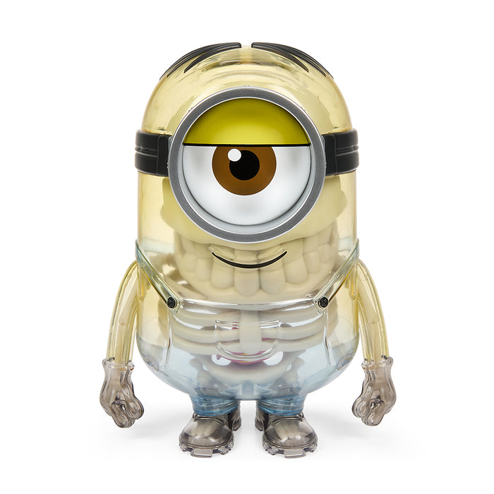 Minions Anatomy 8-inch art figure by Kidrobot, OG Edition, featuring detailed Minions character design and collectible packaging.