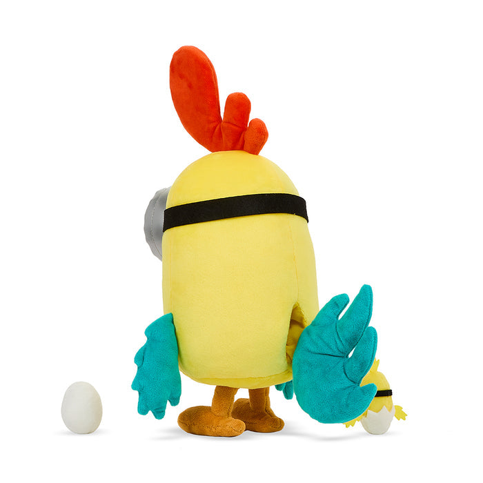 Interactive Minions Chicken plush toy by Kidrobot, featuring large, soft plush with detailed Minions character design.