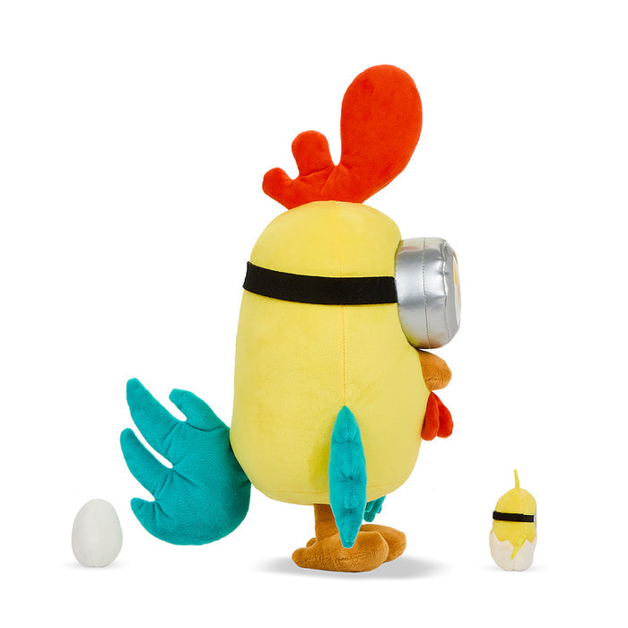 Minions Chicken interactive plush toy by Kidrobot, featuring soft fabric and detailed Minions character design.