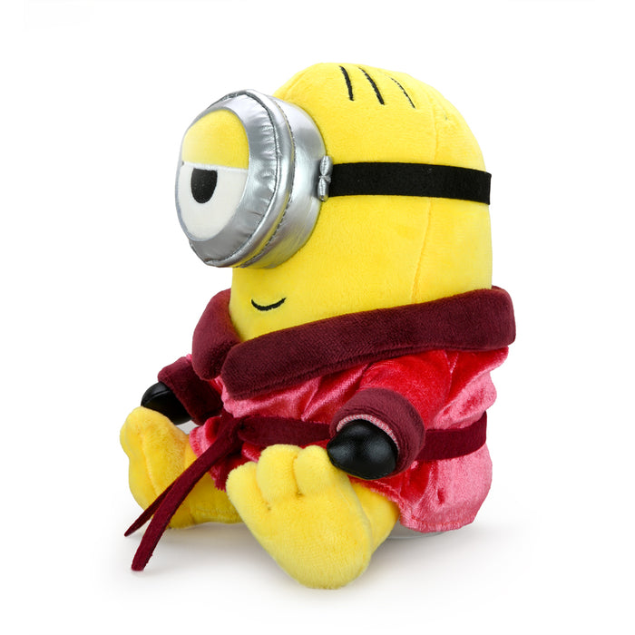Minions: The Rise of Gru red robe Stuart Phunny plush toy, soft and cuddly Minions plush featuring Stuart in a red robe.