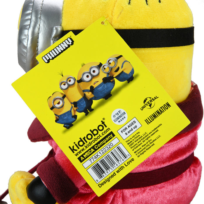 Red robe Stuart Minions Phunny plush from The Rise of Gru, soft and cuddly, featuring the iconic Minions character in a plush toy.