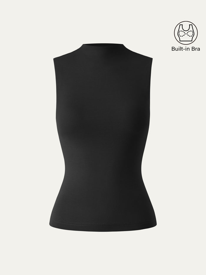 OGLmove Mockneck New Airy Bra Tank Black XS