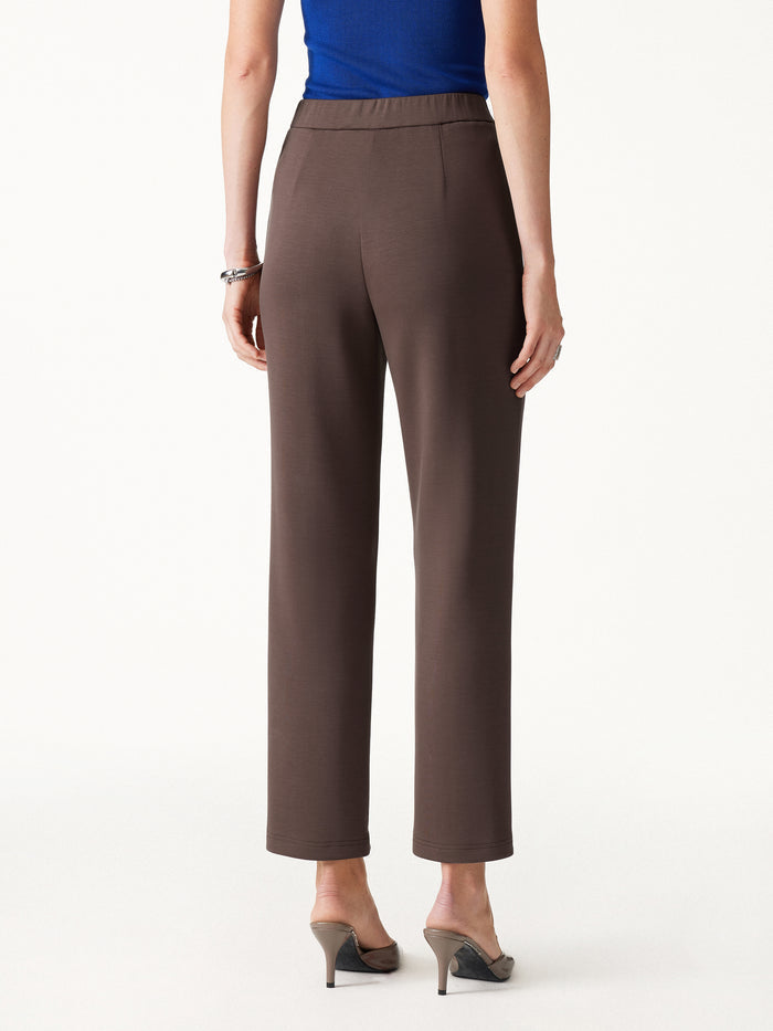 OGLmove Modal Spacer Knit High-Rise Ankled Tapered Pants with Pockets