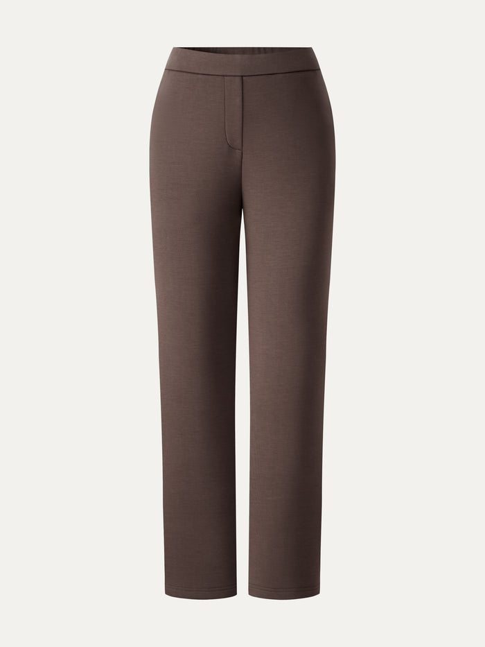 OGLmove Modal Spacer Knit High-Rise Ankled Tapered Pants with Pockets