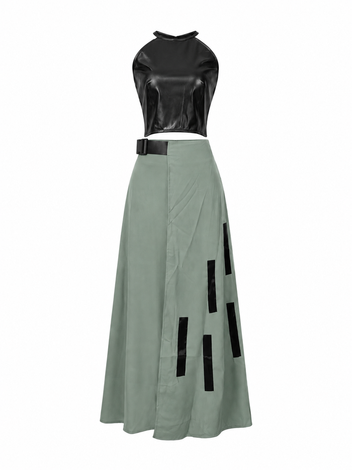 Modern Contrast Two-Piece Set - Urban