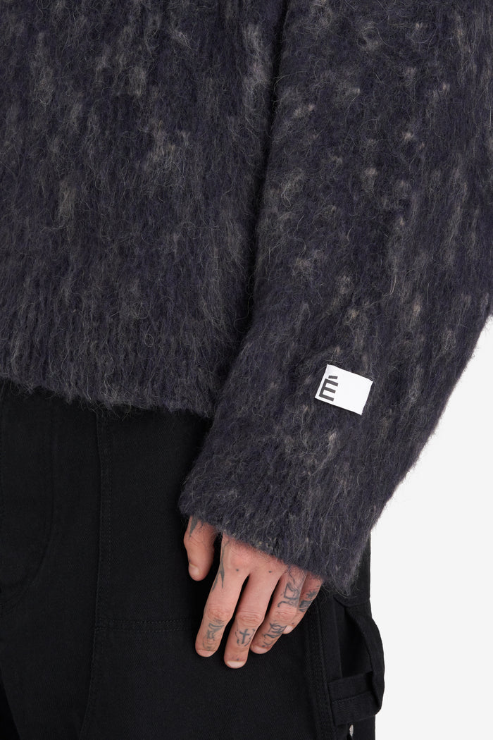 ETUDES STUDIO MOHAIR ROUND NECK NAVY 5
