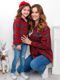Mommy and Me Holiday Plaid Shacket Mia Belle Girls