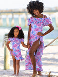 Mommy and Me Watercolor Blooms One Piece Swimsuit