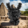 Two ROBOT SODA Monolith 8" Dunny art figures in Onyx and Jade limited editions, displayed side by side.