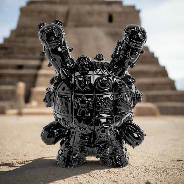 ROBOT SODA MONOLITH 8-inch vinyl art figure in Onyx Edition with black electroplate finish, limited to 300 pieces.