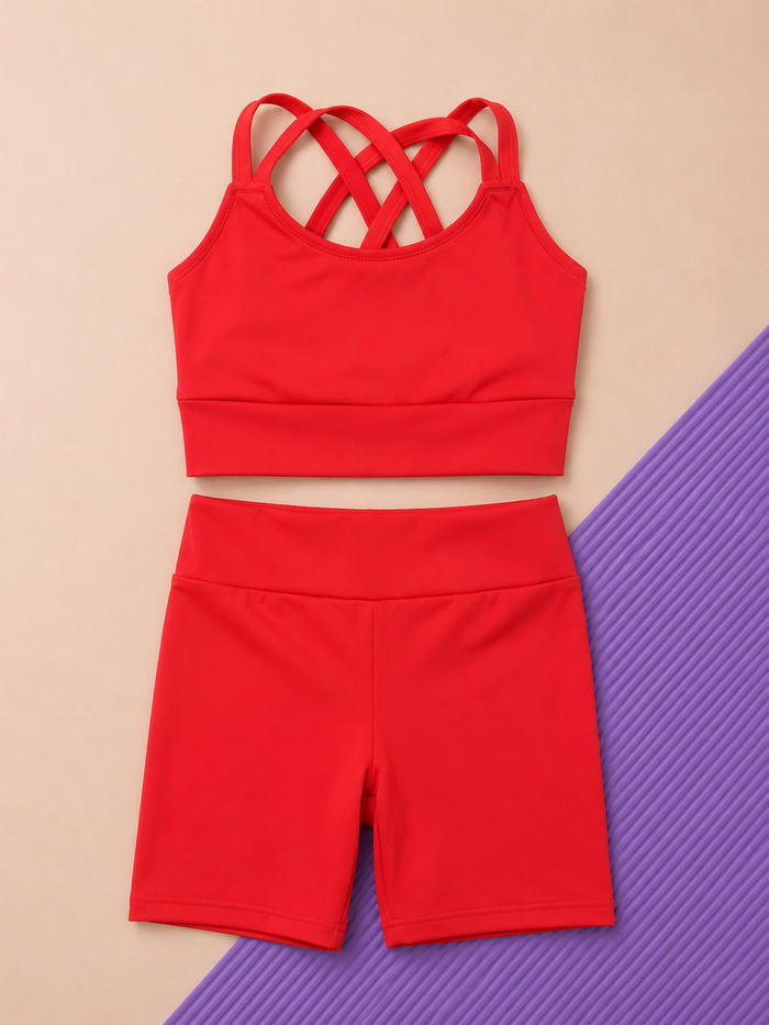 toddler girl workout outfit set breathable sportswear