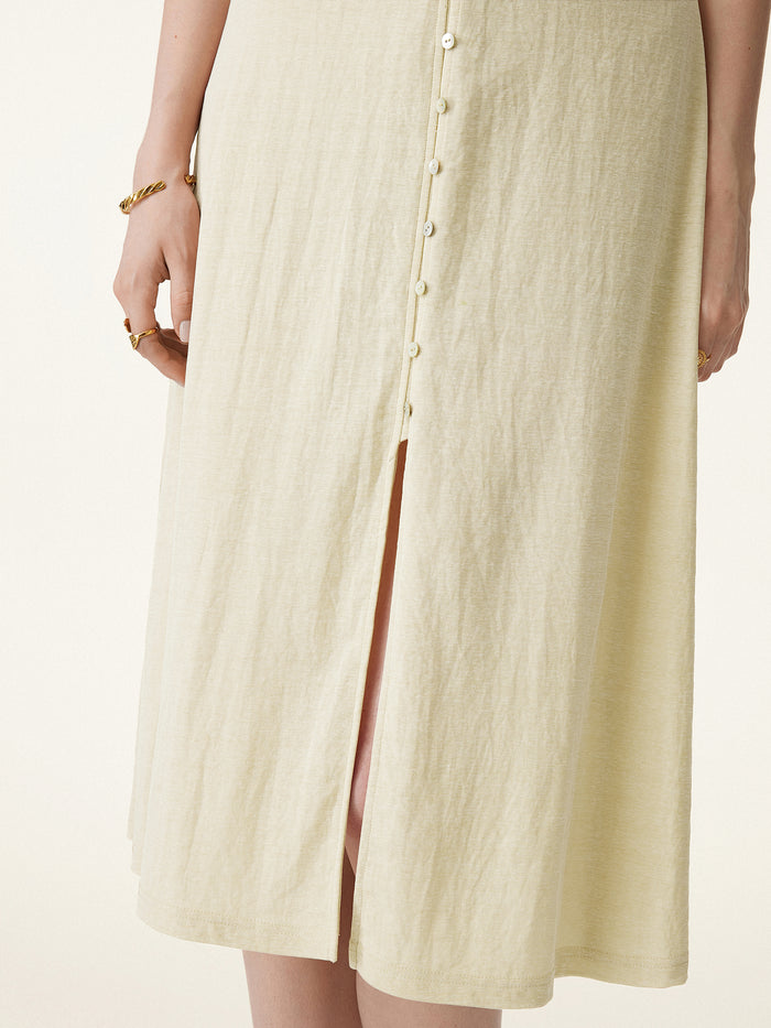 OGLmove Multi-wear V-neck Button Front Midi Vest Dress