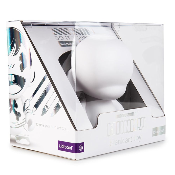 7-inch Kidrobot MUNNYWORLD blank art toy figure, vinyl art figure for customization and creative display.