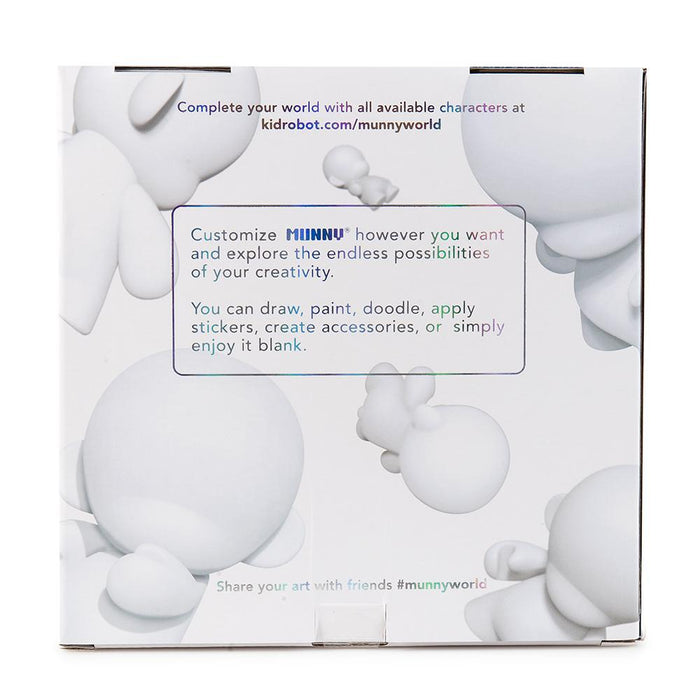 Kidrobot MUNNYWORLD 7-inch blank art figure, vinyl toy for customization and display, featuring a customizable blank design